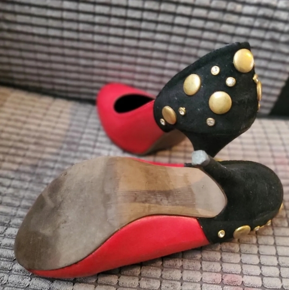 Vintage Playboy Red Stiletto High Heels 5 uk 38 eu - Picture 6 of 10